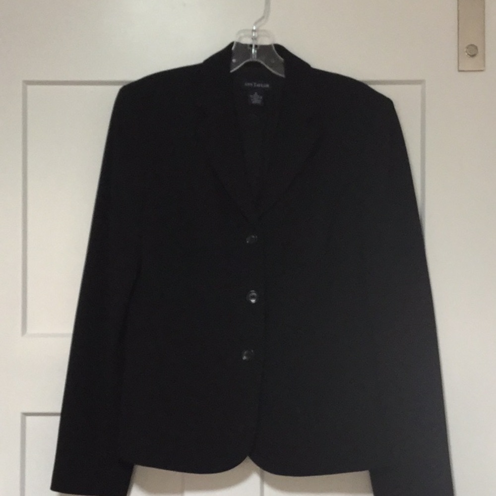 ANN TAYLOR  black suit coat blazer size 6